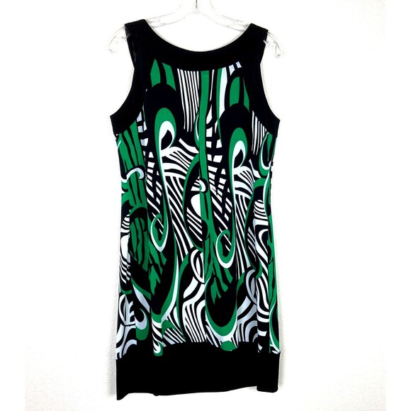 Dressbarn A-Line Shift Dress Women's Size 8 Stretch Halter Neck Artsy Vibrant - Picture 6 of 6